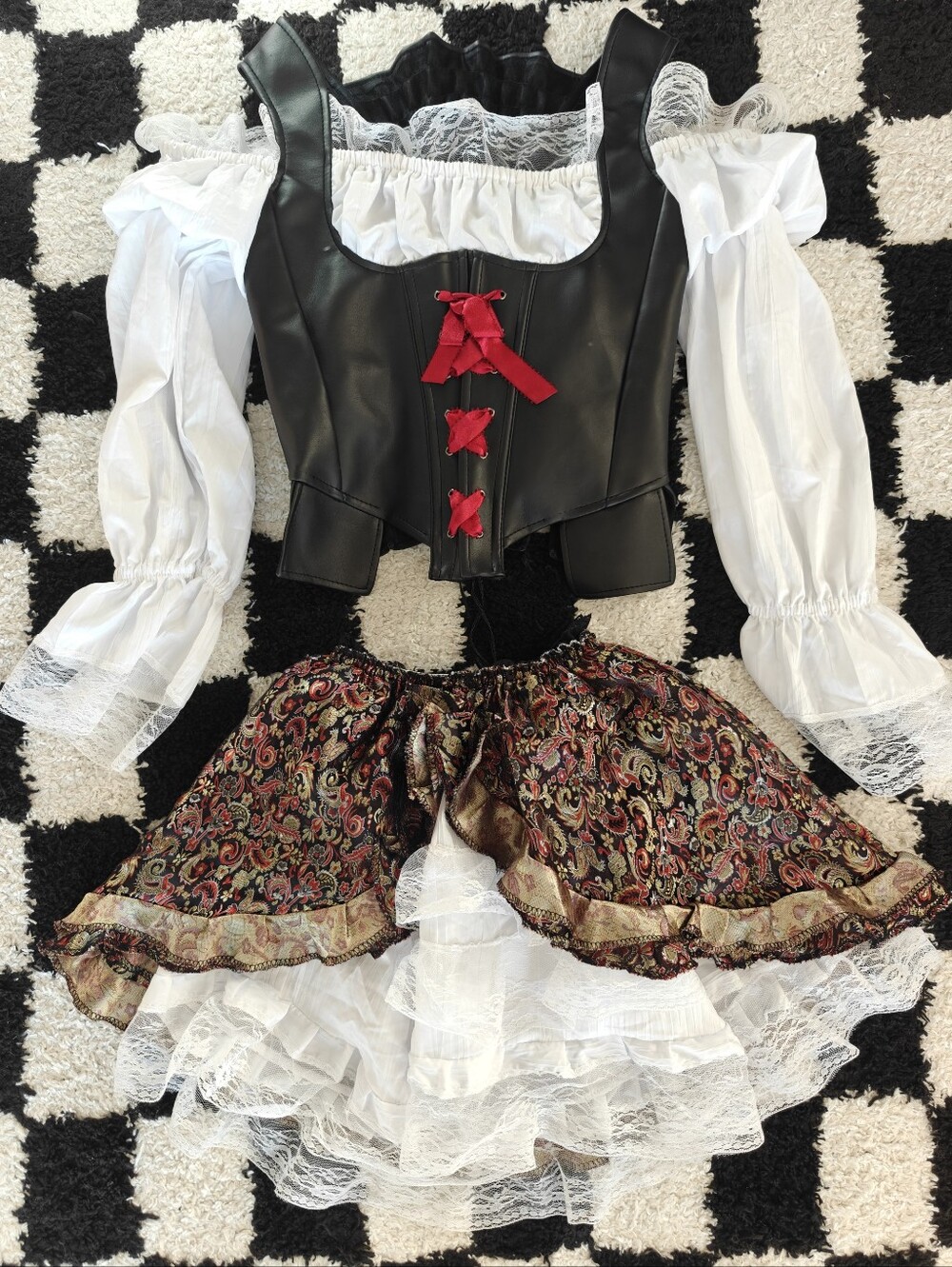Halloween Black & White Layered Costume
